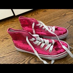 pink sparkle ‘converse’